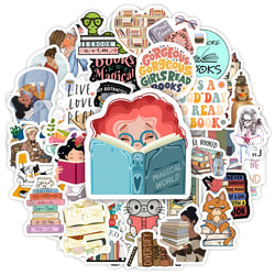 Reading Book Stickers for Students School Season Gifts Scrapbooking Notebooks DIY Laptop Phone Bottle Kids Waterproof (ONLINE ORDER ONLY)