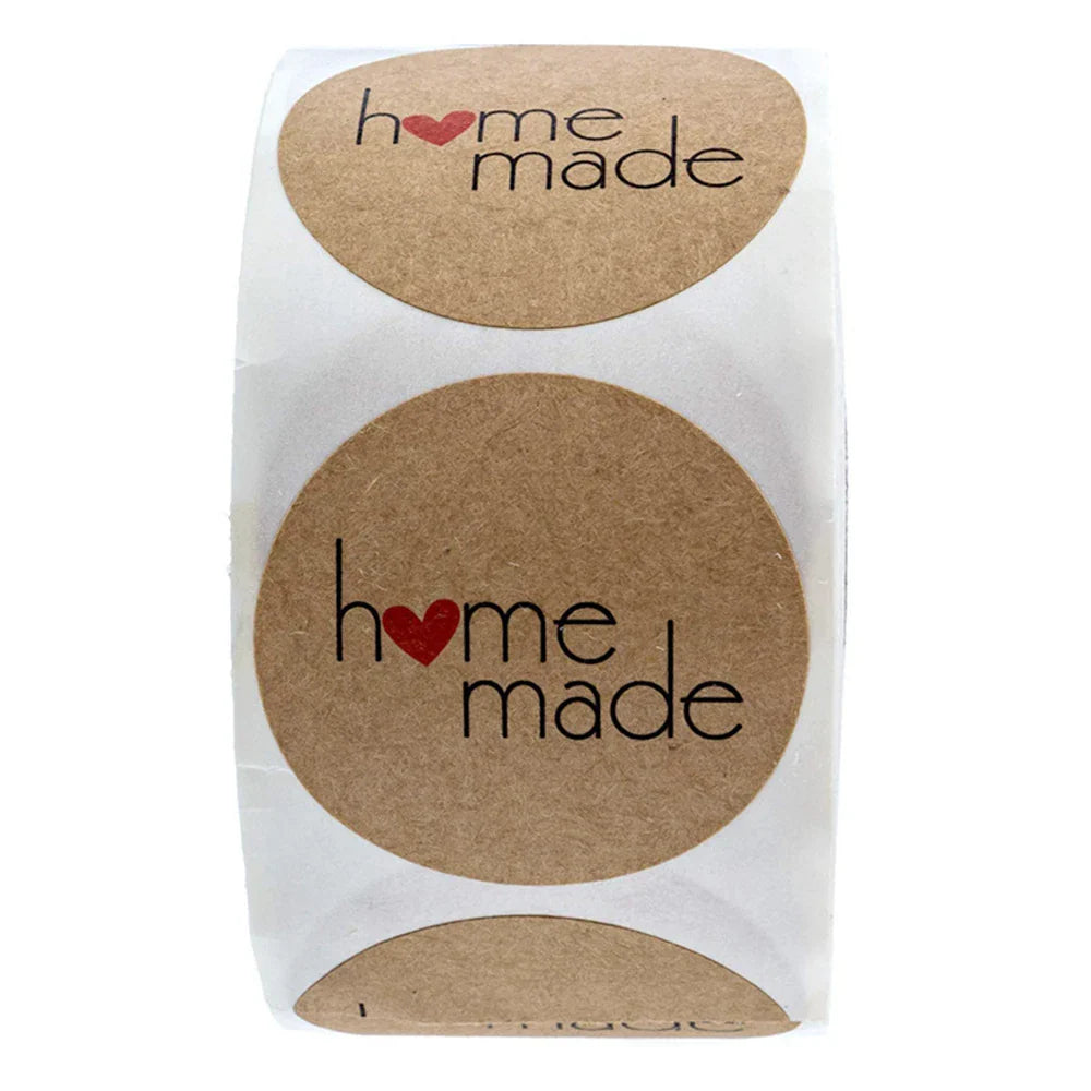 500pcs/roll Handmade with Love Letter Stickers Thank You Stickers Labels Wedding Box Gift Packing Decoration Stationery Stickers (ONLINE ORDER ONLY)