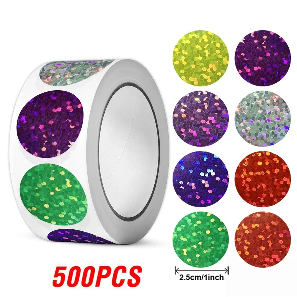 100-500pcs Color Star Sticker Birthday Wedding Gift Party Decor Seal Sticker Envelope Invitation Sticker Baking Label (ONLINE ORDER ONLY)