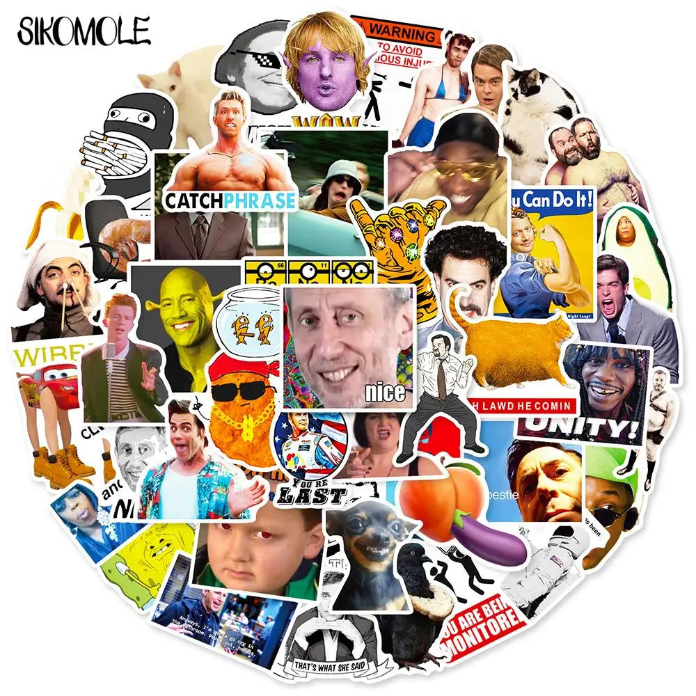 Classic Meme Stickers Pack - Laptop, Guitar, Skateboard, Fridge Decals (ONLINE ORDER ONLY)