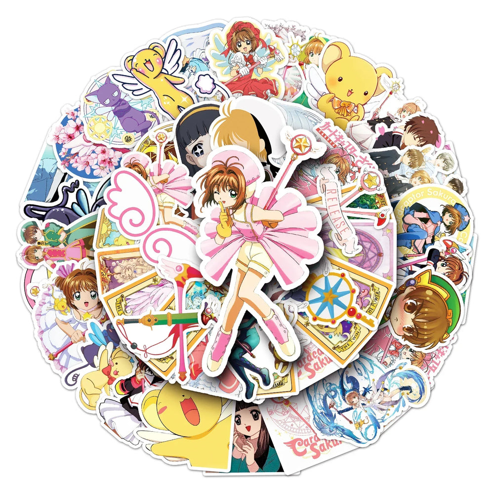 50Pcs Cute Cartoon Waterproof Vinyl Stickers for Skateboard Snowboard Decals (ONLINE ORDER ONLY)