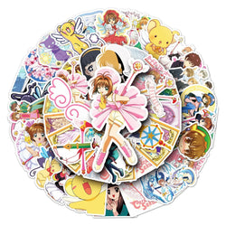50Pcs Cute Cartoon Waterproof Vinyl Stickers for Skateboard Snowboard Decals (ONLINE ORDER ONLY)