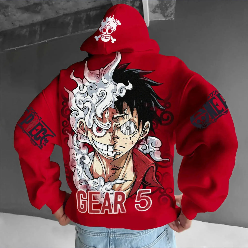 One Piece Luffy Gear 5 Nika Anime Hoodie Streetwear (ONLINE ORDER ONLY)