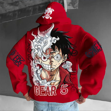 One Piece Luffy Gear 5 Nika Anime Hoodie Streetwear (ONLINE ORDER ONLY)