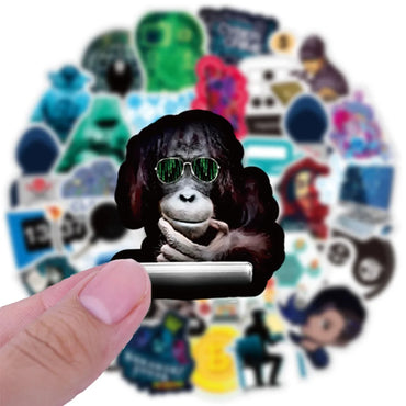 10/30/50PCS Hacker Programming Stickers Graffiti DIY Waterproof Laptop Luggage Phone Computer Helmet Cartoon Decals Kids Sticker (ONLINE ORDER ONLY)