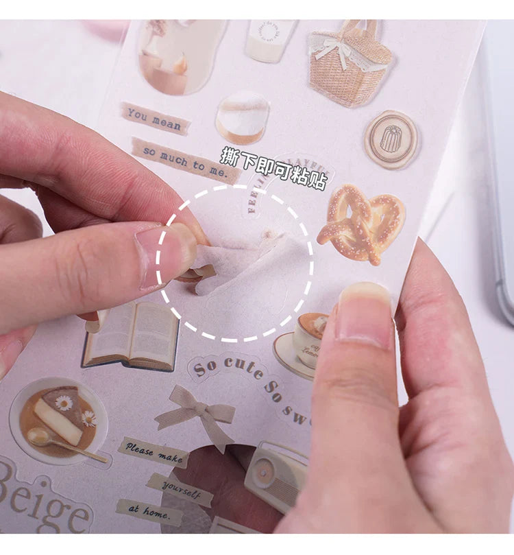 2pcs Japanese Cute Bear Strawberry Flower Landscaping Stickers Scrapbooking Junk Journal Planner Collage Material Stationery (ONLINE ORDER ONLY)