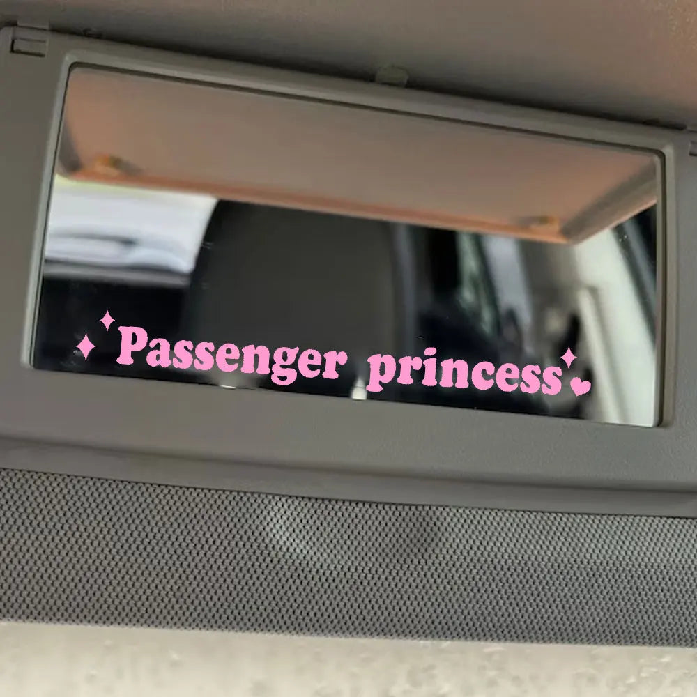 The Text Car Stickers Passenger Princess Interior Decoration Rear View Mirror Fashion Stickers Creative Sport PVC Vinyl Decals (ONLINE ORDER ONLY)