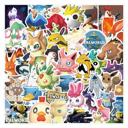 55pcs Palworld Game Stickers for Laptop, Phone, Suitcase, Water Bottle, Stationery, Refrigerator (ONLINE ORDER ONLY)