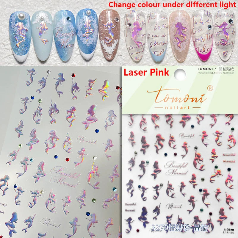 Little Red Fish Jelly Summer Goldfish Carp Ocean Beach Mermaid Sea Shiny Small Koi Soft Relief Nail Art Stickers Manicure Decals (ONLINE ORDER ONLY)