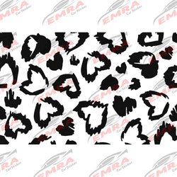 Universal Leopard Print  Heart Shape Sticker for Car Window Decoration Suitable  All Vehicles Accessories Waterproof Vinyl Decal (ONLINE ORDER ONLY)