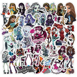 10/30/50PCS Monster High School Stickers Anime Graffiti Decals DIY Suitcase Notebook Suitcase Laptop Phone Cartoon Sticker Toys (ONLINE ORDER ONLY)