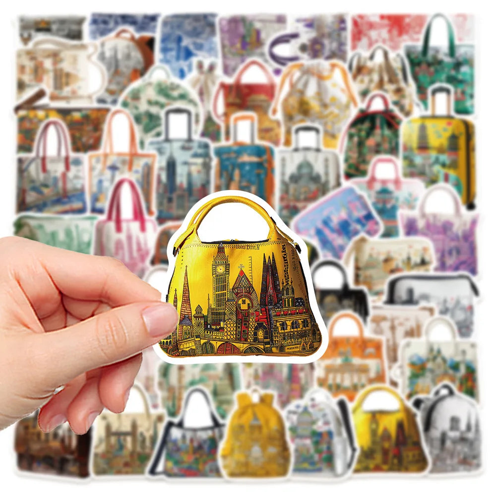 10/50pcs Creative Famous City Landmark Pattern Backpacks Stickers DIY Skateboard Fridge Car Laptop Travel Luggage Cool Sticker (ONLINE ORDER ONLY)