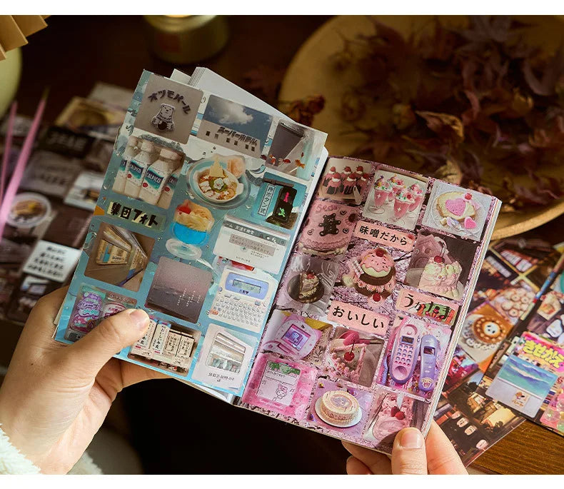 20 Sheets Japanese Retro Dessert Cut Film Sticker Book Y2K Sticker Journal Handbook Scrapbooking Kawaii Decoration Sticker Gift (ONLINE ORDER ONLY)