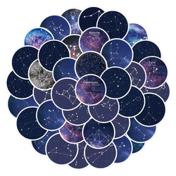 10/60Pcs Twelve Constellations Graffiti Stickers Laptop Computer Phone Luggage Guitar Waterproof Graffiti Bicycle Vinyl Sticker (ONLINE ORDER ONLY)