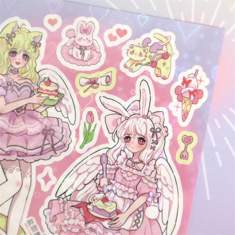 Cute Butterfly Fairy Series Sticker Girl Scrapbooking Hand Account Stickers Korean ins Idol Card DIY Deco Material Stationery (ONLINE ORDER ONLY)