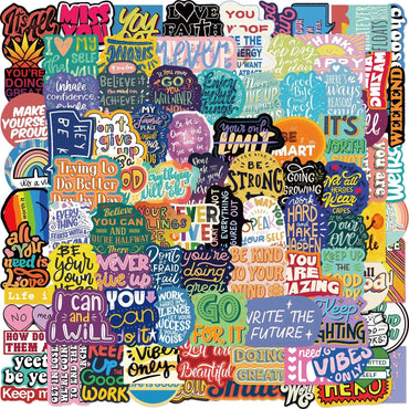 10/50/100pcs Cute Motivational Words Kindle Stickers Aesthetic Quotes Decals School Teacher Stationery Notebook Diary Sticker (ONLINE ORDER ONLY)