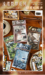 20 Pages Japanese Retro Ins Decorative Stickers Book Scrapbooking Phone Case DIY Journal Collage Material Sticker Gift (ONLINE ORDER ONLY)