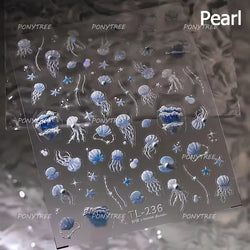 Colorful Bubbles Star Shiny Dreamy Glass Shards Flat 5D Soft Embossed Relief Self Adhesive Nail Art Sticker Chic Manicure Decal (ONLINE ORDER ONLY)