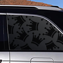 Fashion Crown Car Sticker for Triangular Window Decoration Universal All Vehicles External Accessories Waterproof Vinyl Decals (ONLINE ORDER ONLY)