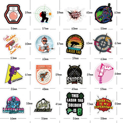 10/30/50PCS Laser Tag Shootout Game Stickers Cool Graffiti Toys For Kids Boys Phone Luggage Laptop Skateboard Decals Car Sticker (ONLINE ORDER ONLY)