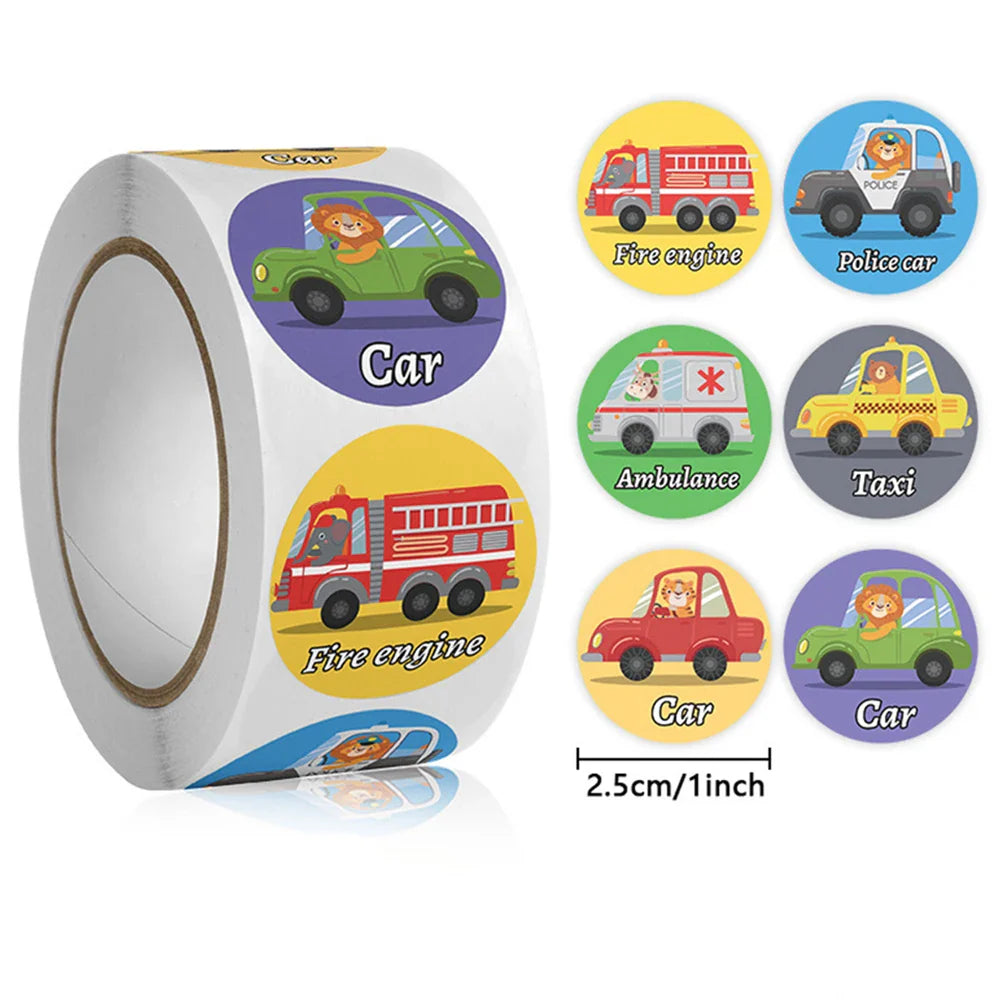 100-500pcs Animal Reward Stickers Adorable Round Kids Motivational Stickers Cartoon for Teacher Classroom Supplies (ONLINE ORDER ONLY)