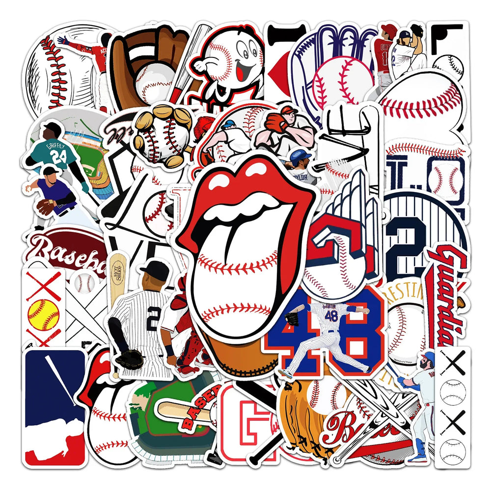 50Pcs Baseball Sports Series Graffiti Stickers Suitable for Laptop Helmets Desktop Decoration DIY Stickers Toys Wholesale (Online Order Only)