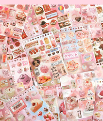 30sheets/book Y2K Retro Cute Bear Food Cut Film Sticker for Laptop Phone Camera Journal Scrapbook Kawaii Decoration Sticker Gift (ONLINE ORDER ONLY)