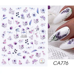 1Pc Spring 3D Nail Sticker And Water Decal Flower Leaf Cherry Blossoms Simple Floral DIY Slider For Manicuring Decorations Tips (Online Order Only)