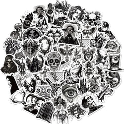 10/30/50PCS Kawaii Exaggerated Gothic Sticky PVC Sticker Aesthetic DIY Decoration Scrapbooking Hand Accounting Supplies for Kids (ONLINE ORDER ONLY)