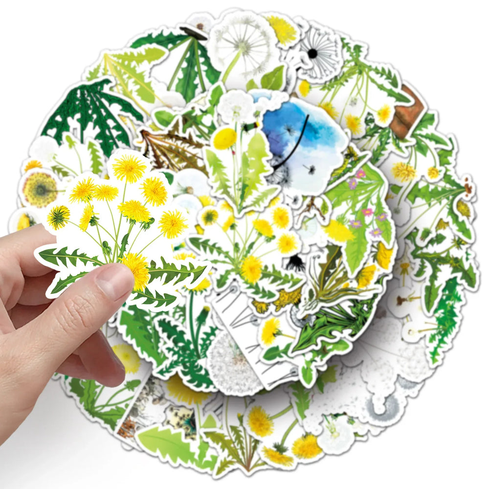 Blowball Cartoon Stickers: Potted Flowers Graffiti Decals for Scrapbook, Luggage, Laptop, Bike, Toy (10/30/50PCS) (ONLINE ORDER ONLY)