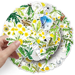 Blowball Cartoon Stickers: Potted Flowers Graffiti Decals for Scrapbook, Luggage, Laptop, Bike, Toy (10/30/50PCS) (ONLINE ORDER ONLY)
