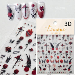 Baroque Angel Archery Wing Butterfly Retro Totem European Border Rose Flower Lace Chic Adhesive Nail Art Sticker Manicure Decals (ONLINE ORDER ONLY)