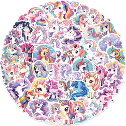 50PCS Graffiti Cute Unicorn Cartoon Stickers DIY Car Bike Travel Luggage Phone Laptop Waterproof Funny Sticker Decals Toy (ONLINE ORDER ONLY)