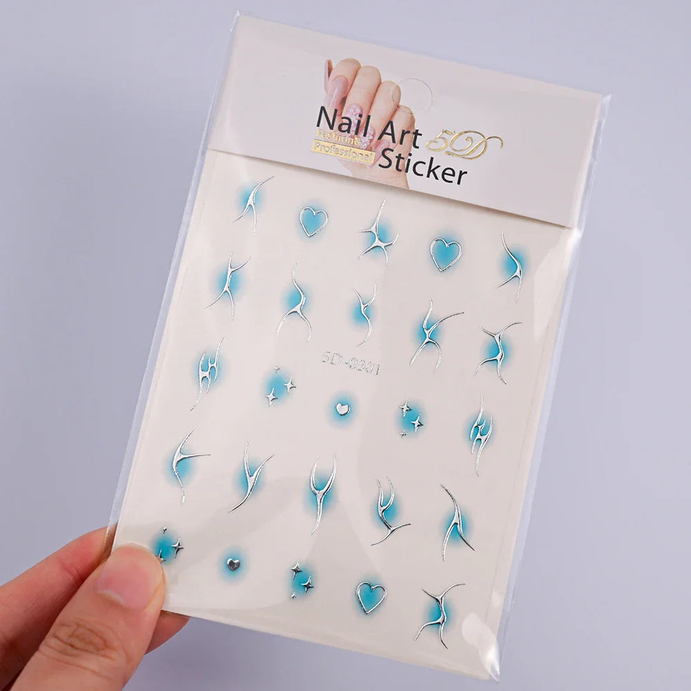 3D Blush Gradient Nail Art Stickers 12-Colors Aha Self-adhesive Rainbow Jelly Slider Japanese Style Translucent Gel Polish Wraps (ONLINE ORDER ONLY)