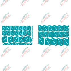 102PCS Angular Shape Sticker For Car Accessories Decoration Side Camouflage Kit Wrap Camo Tuning Styling Waterproof Vinyl Decals (ONLINE ORDER ONLY)