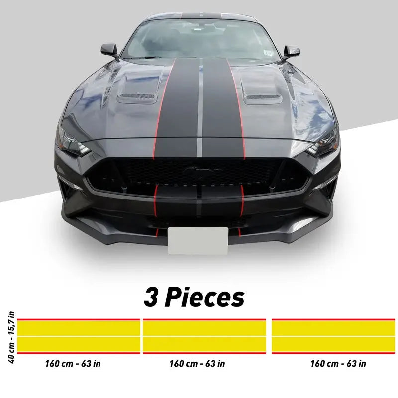 Racing Stripes Car Sticker Large Pattern Stickers Exterior Accessories Decoration Whole Body Auto Parts Die Cutting Vinyl Decals (ONLINE ORDER ONLY)