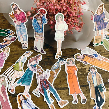 100pcs Women Hai Mori Girls Stickers for DIY Craft & Scrapbooking (ONLINE ORDER ONLY)