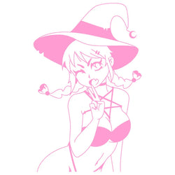 Japanese Anime for Car Stickers Witchy Passenger Notebook Sticker External Accessories Decoration Window Waterproof Vinyl Decals (ONLINE ORDER ONLY)