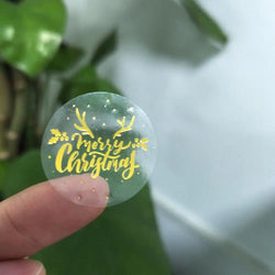 100-500 Pcs Golden Font Merry Christmas Sticker Thank You Sticker Seal Label For Envelope Gift Wrapping Scrapbook 1 Inch (ONLINE ORDER ONLY)