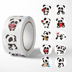 50-500pcs 1Inch Cartoon Cute Panda Sticker Children Reward Sticker Birthday/holiday Party Gift Packaging Sealing Decor Lables (ONLINE ORDER ONLY)