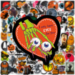 100Pcs Pumpkin head skateboard fashion Hallowmas Stickers For Suitcase Skateboard Laptop Phone Car Styling DIY Decal waterproof (Online Order Only)