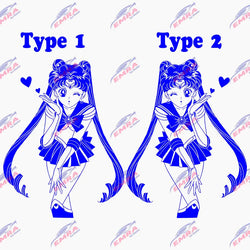 Anime Sticker For Car Sticker Maiden Whole Body Decoration External Accessories Waterproof  PVC Vinyl Decals (ONLINE ORDER ONLY)