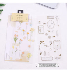 2pcs Japanese Cute Bear Strawberry Flower Landscaping Stickers Scrapbooking Junk Journal Planner Collage Material Stationery (ONLINE ORDER ONLY)