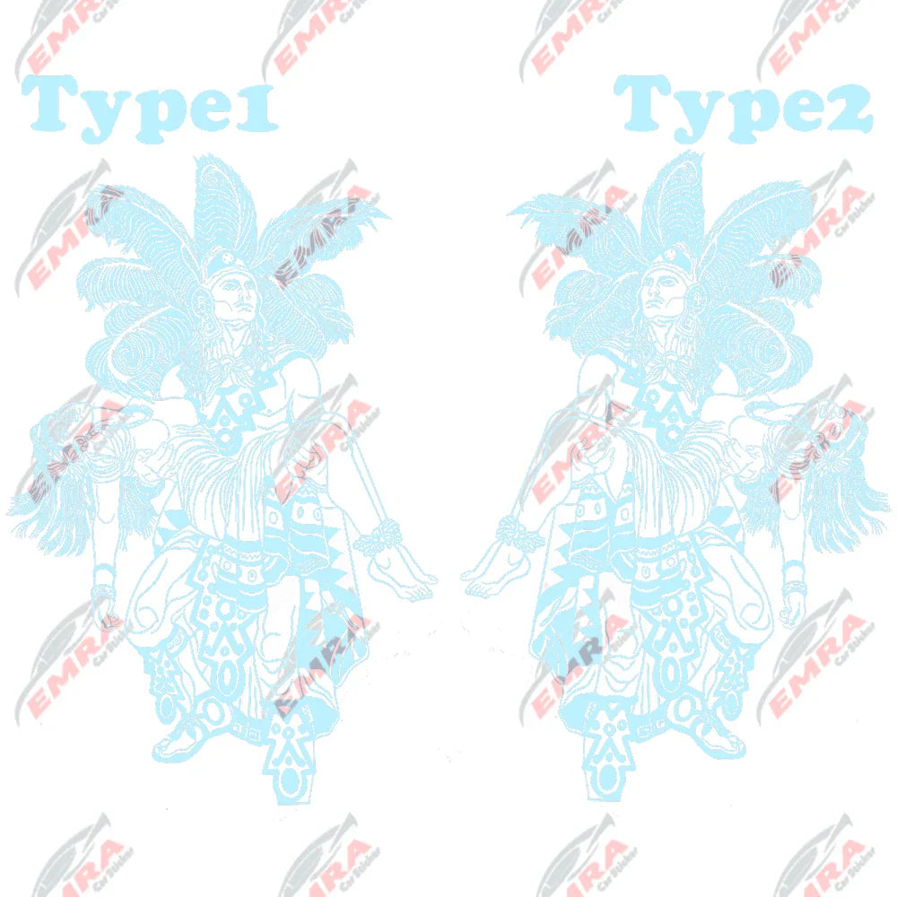 Aztec Man Women Stickers For Car Stickers External Accessories Hood Decoration Die Cutting Waterproof Prevent PVC Vinyl Decal (ONLINE ORDER ONLY)