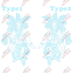 Aztec Man Women Stickers For Car Stickers External Accessories Hood Decoration Die Cutting Waterproof Prevent PVC Vinyl Decal (ONLINE ORDER ONLY)
