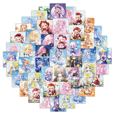 Anime Girl Stickers 10/30/60PCS for Phone Laptop Luggage Skateboard Decals (ONLINE ORDER ONLY)