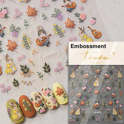 Charming Sunflower Rabbit Pumpkin Squirrel Pinecone Deciduous Produce Good Harvests Cookie Nail Art Sticker Decoration Decals (ONLINE ORDER ONLY)