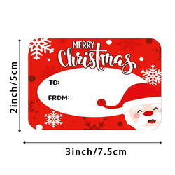 50-250Pcs Christmas Labels Sealing Sticker Aesthetic Kraft Paper Thank You Stationery Supply Decorative Scrapbook (ONLINE ORDER ONLY)