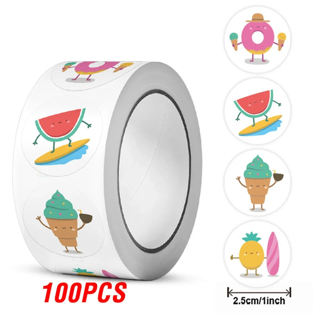 100-500pcs Cute Reward Stickers Cartoon Motivational Stickers for School Teacher Kids Student Stationery Stickers Kids 1inch (ONLINE ORDER ONLY)