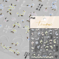 Chic Begonia Flower Miss-grass Pink Gradient Cherry-apple Tree Leaves Peach Blossom Adhesive Nail Art Spring Nail Stickers Decal (ONLINE ORDER ONLY)